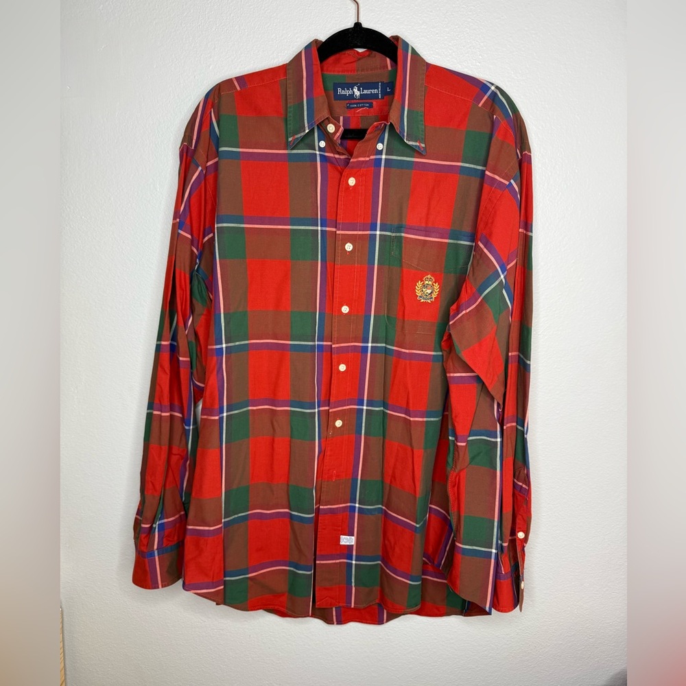Ralph Lauren Festive Plaid Button-Up